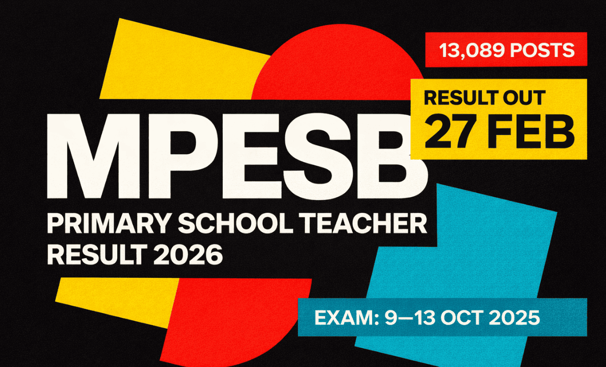 MPESB Primary School Teacher PSTST Result 2026